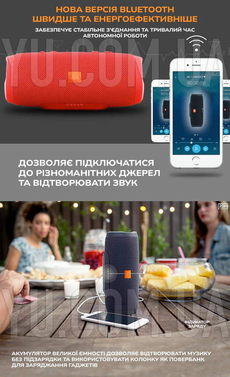 Мобильная колонка SPS UBL CHARGE E3+ портативная Bluetooth колонка Мобильная колонка SPS UBL CHARGE E3+ портативная Bluetooth колонка
